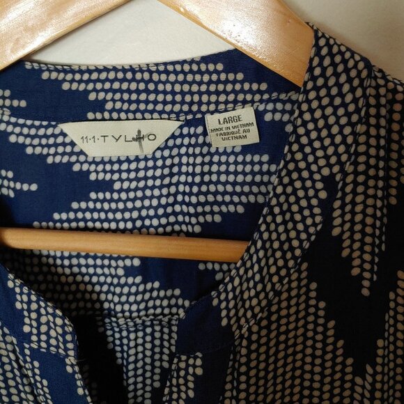 11-1 Tylho Dress Anthropologie Shirt Dress Geometric Sleeveless Button Boho - Picture 3 of 7